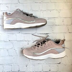 EASY SPIRIT Seromy Suede Walking Shoes Dusty Pink Comfy Lightweight Wide Width